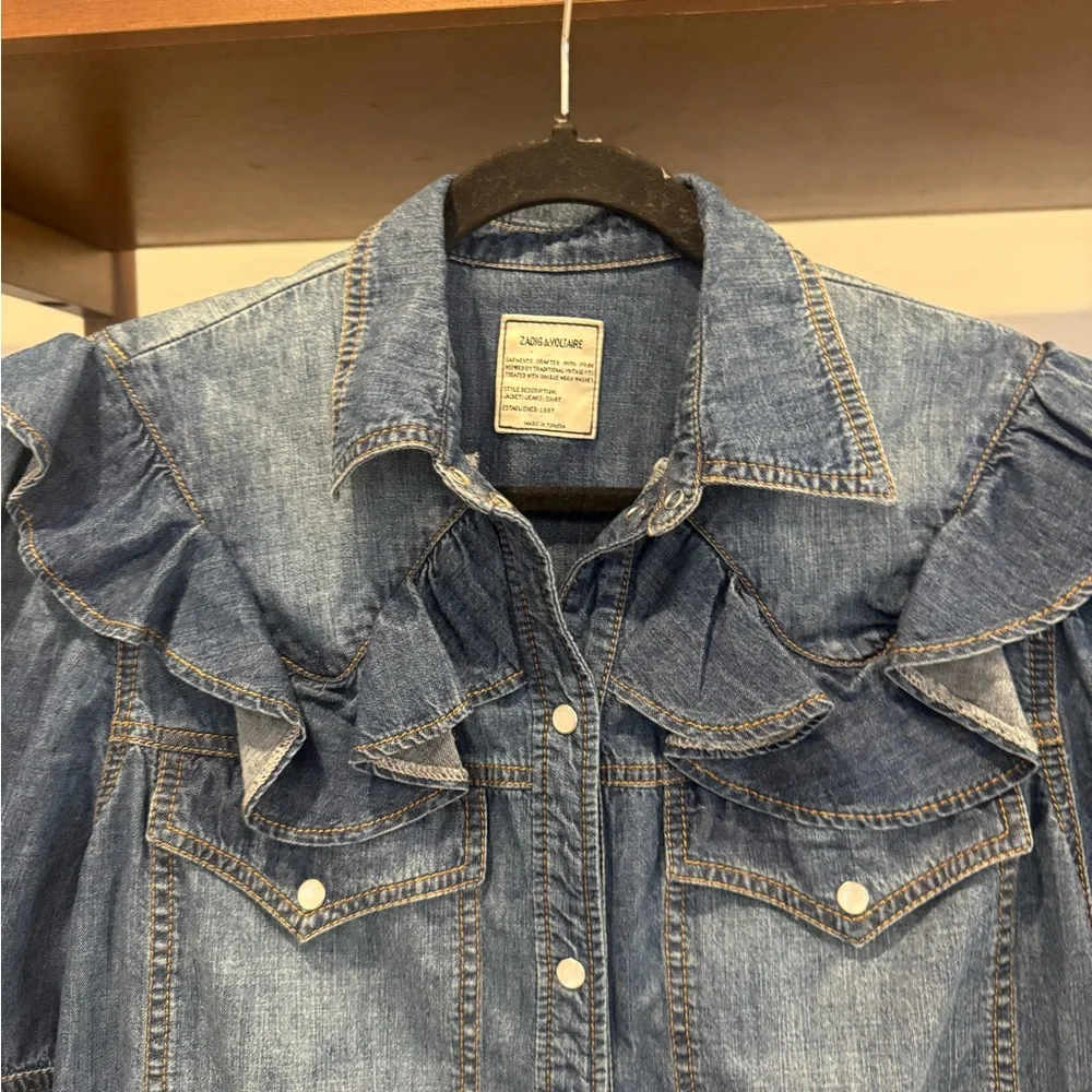 Zadig and Voltaire Toky Denim Shirt - Picture 3 of 6